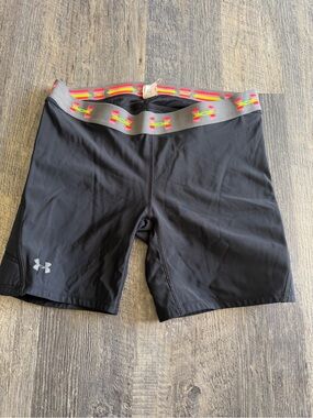 Under Armour Padded Softball Sliding Shorts Black LG Women’s Compression Neon